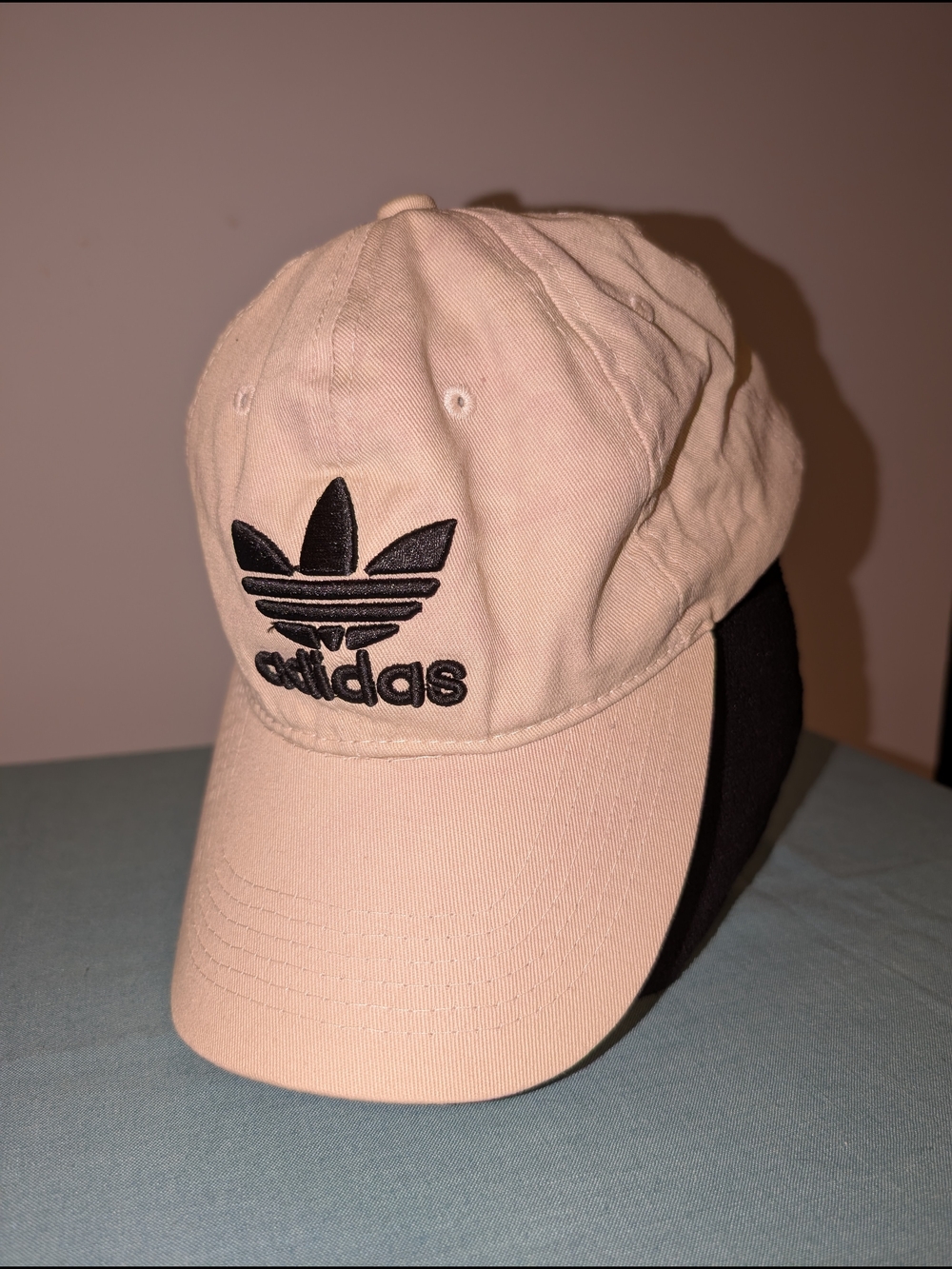 adidas Beige Baseball Cap with Black Logo